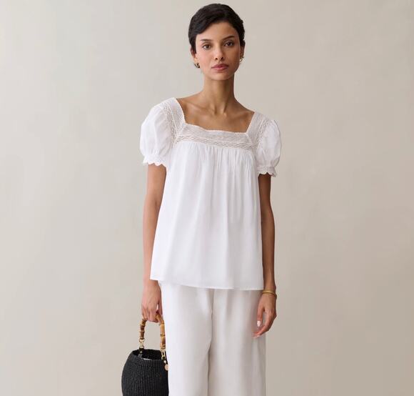 Sorella Tops - Few Moda sorella Lilibeth Cotton Top white $172 Sz L